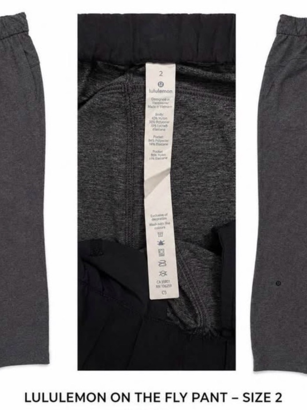 lululemon athletica Women’s On The Fly Pants - Charcoal